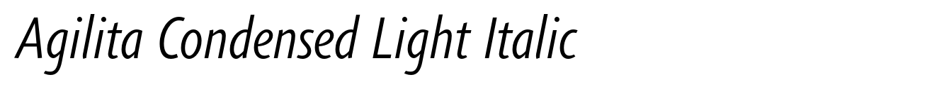 Agilita Condensed Light Italic image